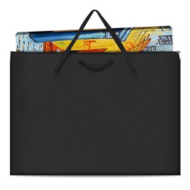 ZKOO Art Portfolio Bag, Light Weight Art Canvas Portfolio Case with Nylon Shoulder Strap, Carrying Storage Case for Artwork, Poster, Sketching, and Drawing (Compatible 18 * 24 Inch-Black)