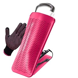 AFT90 - Funda y guante de silicona resistente al calor para rizadores, alisador de pelo, planchas planas y herramientas de peinado del cabello, 11.5  