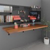 IAE Floating Wall Mounted Folding Table Desk with Pine Wood,55"