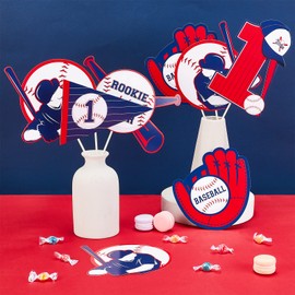 Baseball Centerpiece for Tables Baseball First Birthday Centerpiece Sticks Baseball Table Centerpieces Baseball Theme Party Decorations Rookie of The Year 1st Birthday Decor for First Birthday