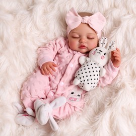 BABESIDE Lifelike Reborn Baby Dolls - 17 Inch Realistic Newborn Baby Doll Sleeping Real Life Baby Dolls Girls with Gift Box for Kids Age 3+