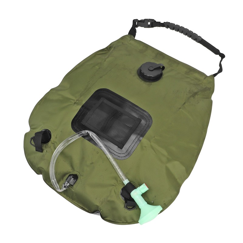 Green 20L Solar Heating Shower Bag Foldable PVC Folding Camping
