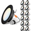 LVWIT 4 Inch Black LED Recessed Lighting, Slim Can Lights,