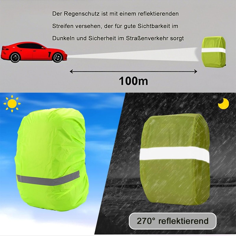 CUEMOON Children's Backpack Rain Cover, 18-25L Rain Cover Rain Cover