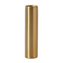 Serene Spaces Living - Jarrón cilíndrico floral dorado mate, elegantes floreros para centros de mesa en bodas, mesas de fiesta, comedor o mesa de café, Acción de Gracias, decoración de otoño, mide 8