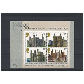 British Post Office first miniature stamp sheet - London 1980 International stamp exhibition SGMS1058 / 1980 / MNH/GB