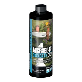 Microbe-Lift Bird Bath Clear Two-in-One Water Cleaner – 4 Oz – Safe for Birds, Fish & Frogs – Cleans Outdoor Birdbaths & Fountains – Natural Formula, Prevents Stains & Cloudiness