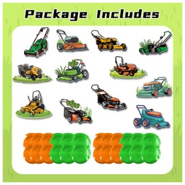 24 Pcs Lawnmower Hanging Decorations Lawn Mower Hanging Swirls Ceiling Swirls Lawn Mower Birthday Party Supplies for Lawn Mower Party Decorations Farm Farmyard Party