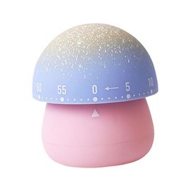 Mobestech Cute Mushroom Shape Mechanical Timer for Kitchen Baking and Study Adorable Design Practical Management Tool for Cooking Sports and Homework Random Color