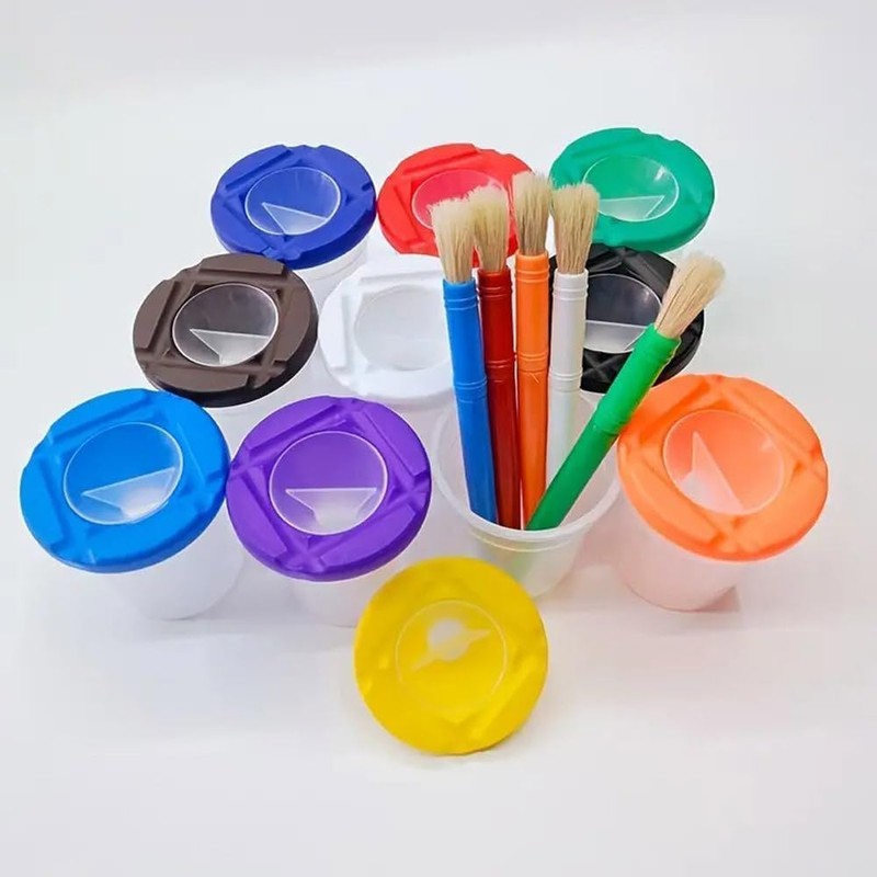 10 PCS Paint Cups, Spill Proof Paint Cups with Lids