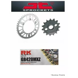 JT Sprockets/RK KTM 65 SX 04-11 JT/RK 420MXZ  Gold Chain and Sprocket Kit