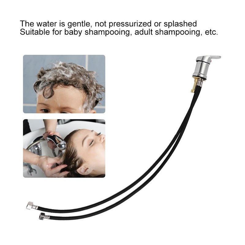 Hair Salon Shampoo Basin Hot Cold Double Control Faucet Switches