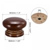 sourcing map Round Wood Knobs, 8pcs 33x23mm Pull Handles for