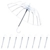 Kvittra 8 Pack Clear Wedding Umbrellas, 36" Large Style Stick