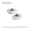 DMiotech 50pcs 2020 Series Sliding T Slot Nuts M5 Half