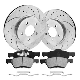 funire Front Vented Brake Pads and Rotors Kit for 2005-2010 Ford Escape, 2005-2010 Mercury Mariner, 2005-2006&2008-2011 Mazd Tribute, Automotive Replacement Brake Kit for 302.9mm(11.9in)