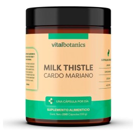 Milk Thistle | Cardo Mariano C 200 Capsulas | Vitalbotanics Sabor Milk Thistle Cardo Mariano
