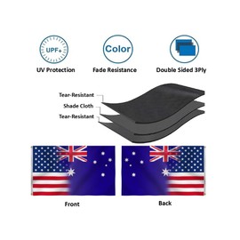 USA Australia Combination Flag 3X5FT, Double Sided 3Ply, American Australian Flags, Men Women Banner,Vibrant Colors, Double Stitched with 2 Brass Grommets, Bar Garden Street Decoration, GYM, Office Decor,Indoor Outdoor Use,Gifts. (US-AUS-Z, 3x5ft3ply)