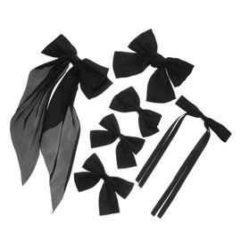 minkissy Bowknot Hair Clips Strong Clip Hold Large Bow Ribbon Hair Accessories Stylish for Lady