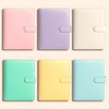 Vegaplace A5 Macaron Binder, 6-Hole PU Leather Notebook Binder, Durable,