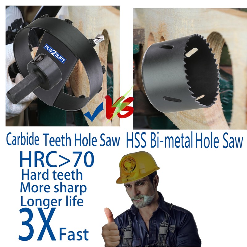 4-3/8” Carbide Grit Hole Saw Cutter for 4” Recessed Light