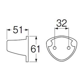 SANEI シャワーフック ビス・プラグ付き メッキ PS30-85