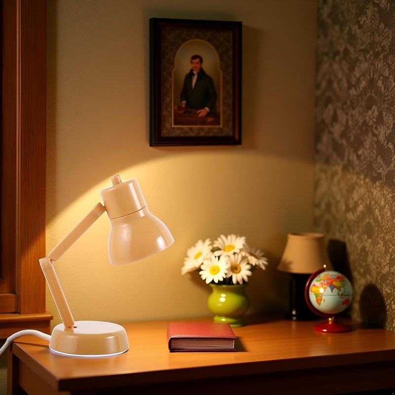 Tiosen LED Mini Table Lamp, Fold-able Night Reading Book Lamps
