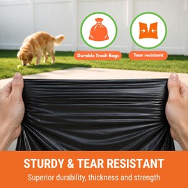 Pupzle 1.3 Gal Dog Poop Bin Liners, Trash Can Liners, 30 Count | Compatible with CEROELDA , Pupzle and AnimoGoods Dog Poop Bin, Trash Can Liners for Small Square Trash Can, Durable Leakproof