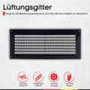 Steinberg14 Black Ventilation Grille, 300 x 130 mm, Plastic Exhaust