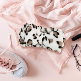 The Vintage Cosmetic Company Peggy Make-Up Vintage Headband Hold Back Hair Soft and Comfy Leopard Print