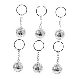 ULTECHNOVO 6 Pcs Reflective Disco Ball Keychains Stylish Party Favors for Weddings Events Compact Portable Design for Easy Attachment Versatile Disco Ball Ornaments for Home Car Decor