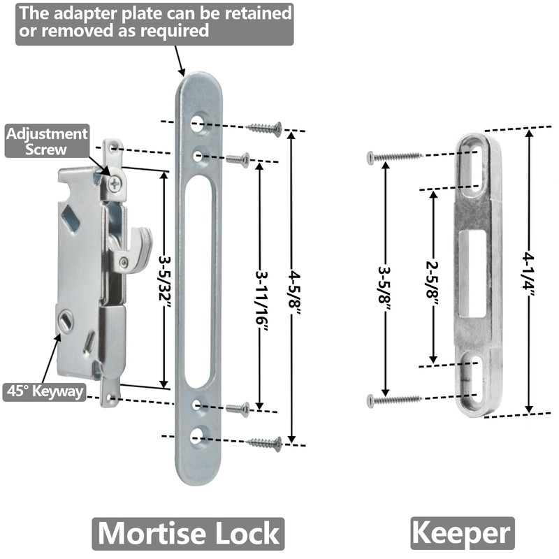 Eockatoo Sliding Glass Patio Door Handle Replacement Set with Key