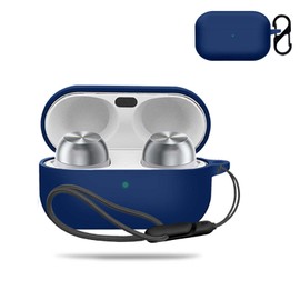 for Technics EAH-AZ100 Case Cover,NOUKAJU Earphone Protective Cover(with Carabiner + Lanyard) Drop-Proof,Shock-Proof,Dust-Proof,Protective Case for Technics Reference Class EAH-AZ100(Blue)