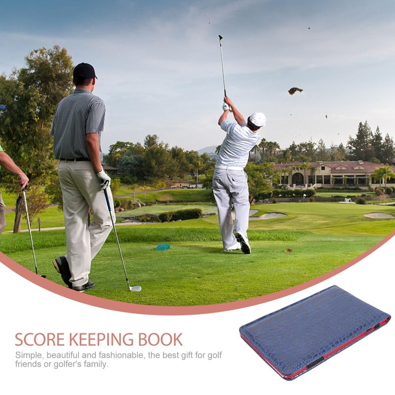 INOOMP Leather Point Record Book Golf Stats Book Golf Scorecard