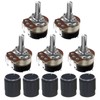 Molence 5PCS WH138 5K ohm Rotary Potentiometer with Switch, Single