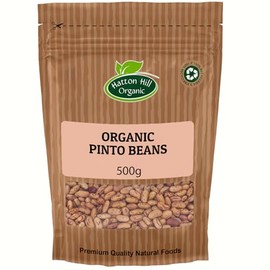 Organic Pinto Beans 500g by Hatton Hill Organic | High in Fiber, Perfect for Soups, Stews, and Mexican Dishes