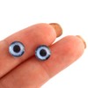 Blue Dog Glass Eyes Realistic Animal Pair for Puppy Art