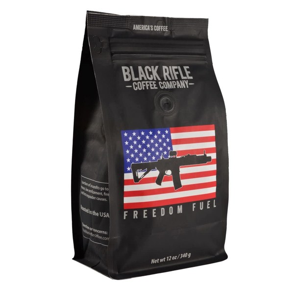 Black Rifle Coffee Company Freedom Fuel, Dark Roast Ground Coffee, Dark and Bold Flavor, Helps Supports Veterans and First Responders, 12 Ounce Bag