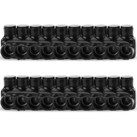 OHLECTRIC 2 Pack - Insulated Wire Connector 10 Port Dual Side Entry for 250-6 Wire Range Lugs with 5/16 Hex Screw, Pre-Filled with Oxide Inhibitor - Wire Connectors, Electrical Connectors, Wire Tap