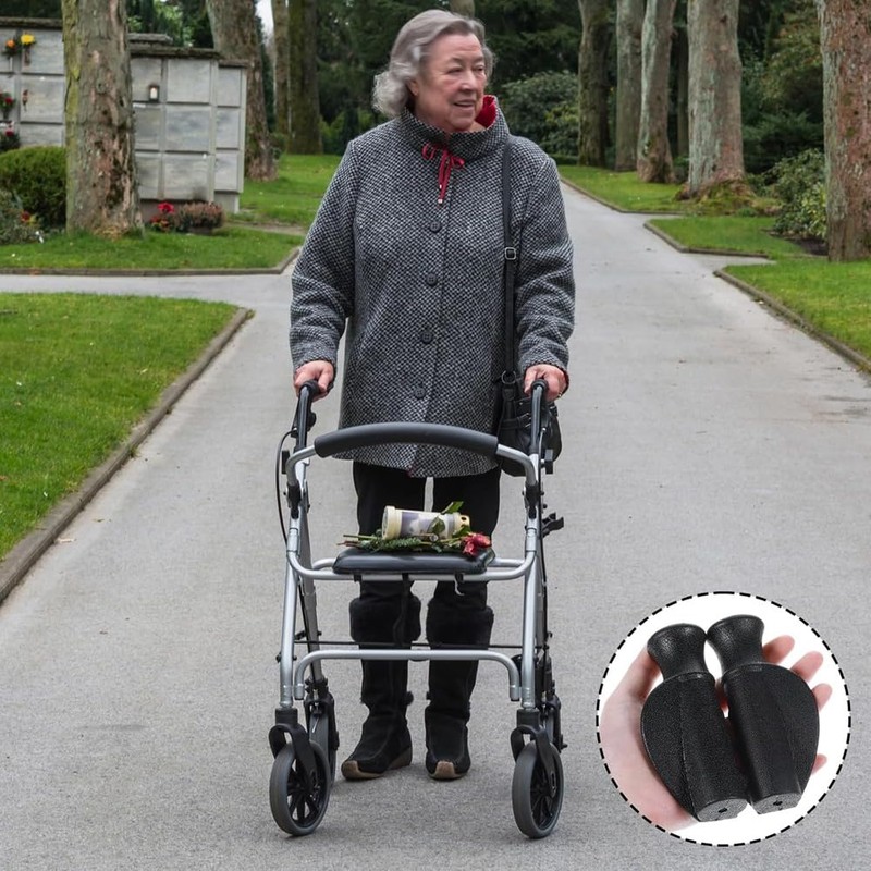 Peakloong 2-Piece Set of Universal Anti-Slip Hand Grips for Rollators,