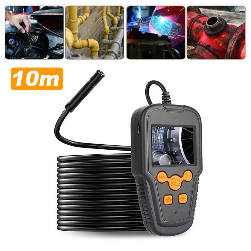 2MP Industrial Endoscope Handheld 2.4in HD Screen Waterproof 8mm Lens