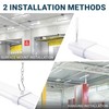 PARMIDA (4 Pack) Linkable LED Utility Shop Light, 45W, 3FT