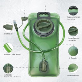 DTnewsun Hydration Bladder 1.5L,2L,3L Leakproof Water Reservoir,Leak Proof Water Reservoir with Insulated Hose,for Hydration Pack for Cycling, Hiking, Running, Climbing, Biking