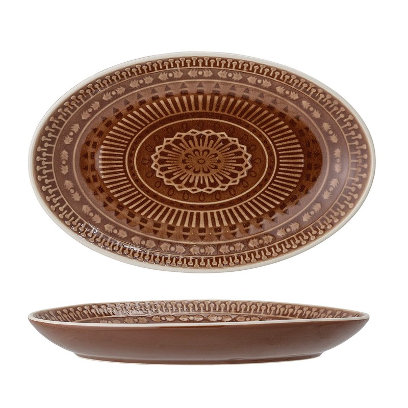Bloomingville Rani Serving Plate, Brown, Ceramic
