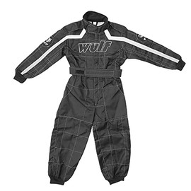Wulf Stratos Children Kids Race MX Motocross Motorbike Suit Clothing Quad Bike - Black White XS (3-4Yrs)