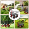 Steel Garden Wagon Cart, Heavy Duty 1400 lbs Capacity, with