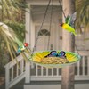 NASSNAT Hanging Bird Baths Outdoor Glass Birdbaths Garden Bird Feeder