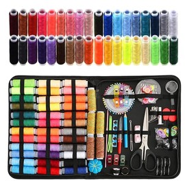 JIEHUA Kit de Costura Porttil 226 Piezas,Costureros para Casa Profesional con Hilos para Coser,Tijeras de Costura,Agujas para Coser,Cinta Mtrica y... 