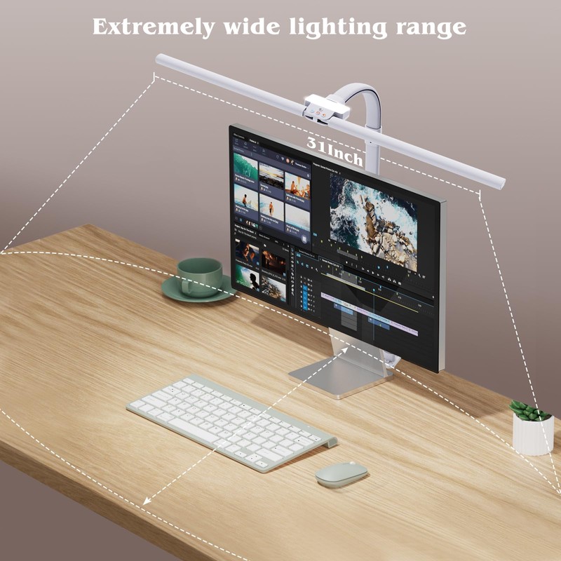 AKRRYR Led Desk Lamp for Home Office,24W Bright Eye-Caring Desk