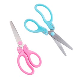 Kids Scissors,Child Scissors,Blunt tip Scissors For Kid,Girls Scissors,Safety Scissors Suitable For Kids Ages 4-8,Girl's gift,Color SET 2